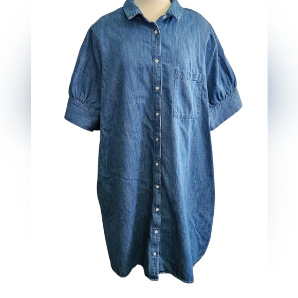 Old Navy Denim Shirt Dress 3X - Picture 3 of 6